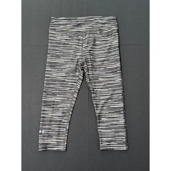 Under Armour Striped Compression Leggings, Size M - Picture 1 of 3
